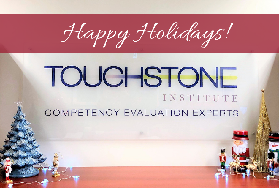 Happy Holidays from Touchstone Institute sign